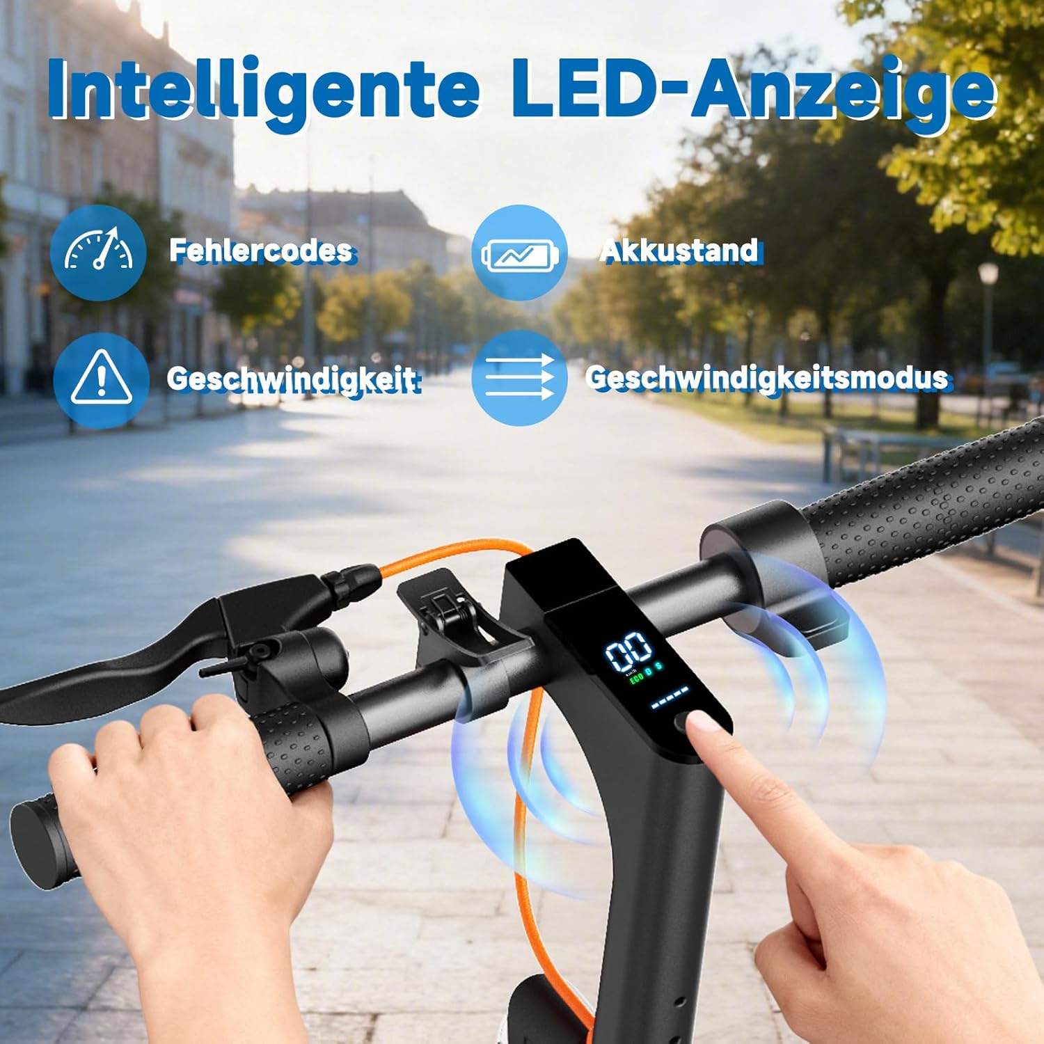 Thumbnail 6 de TODIMART T6 E-Scooter mit ABE, App per Bluetooth, 350-W-Motor & 30–35 km Reichweite