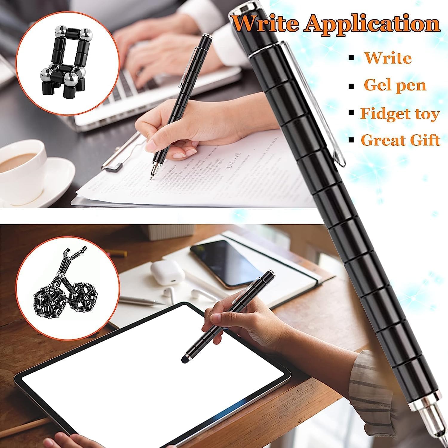 Thumbnail 2 de Waksox Fidget Pen Magnetic Pen – A Practical, Stress‑Relief Writing Companion for Tweens