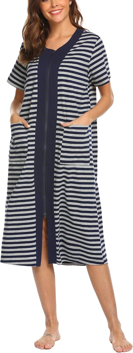 Thumbnail 5 de Ekouaer Zipper Bathrobe Polyester-Spandex Fabric