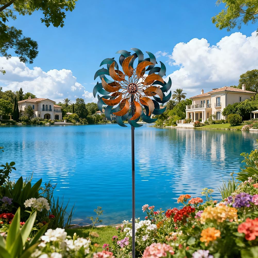 Thumbnail 2 de Stargarden 13" Kinetic Garden Wind Spinners (4-Layer Windmills) Outdoor Lawn Décor