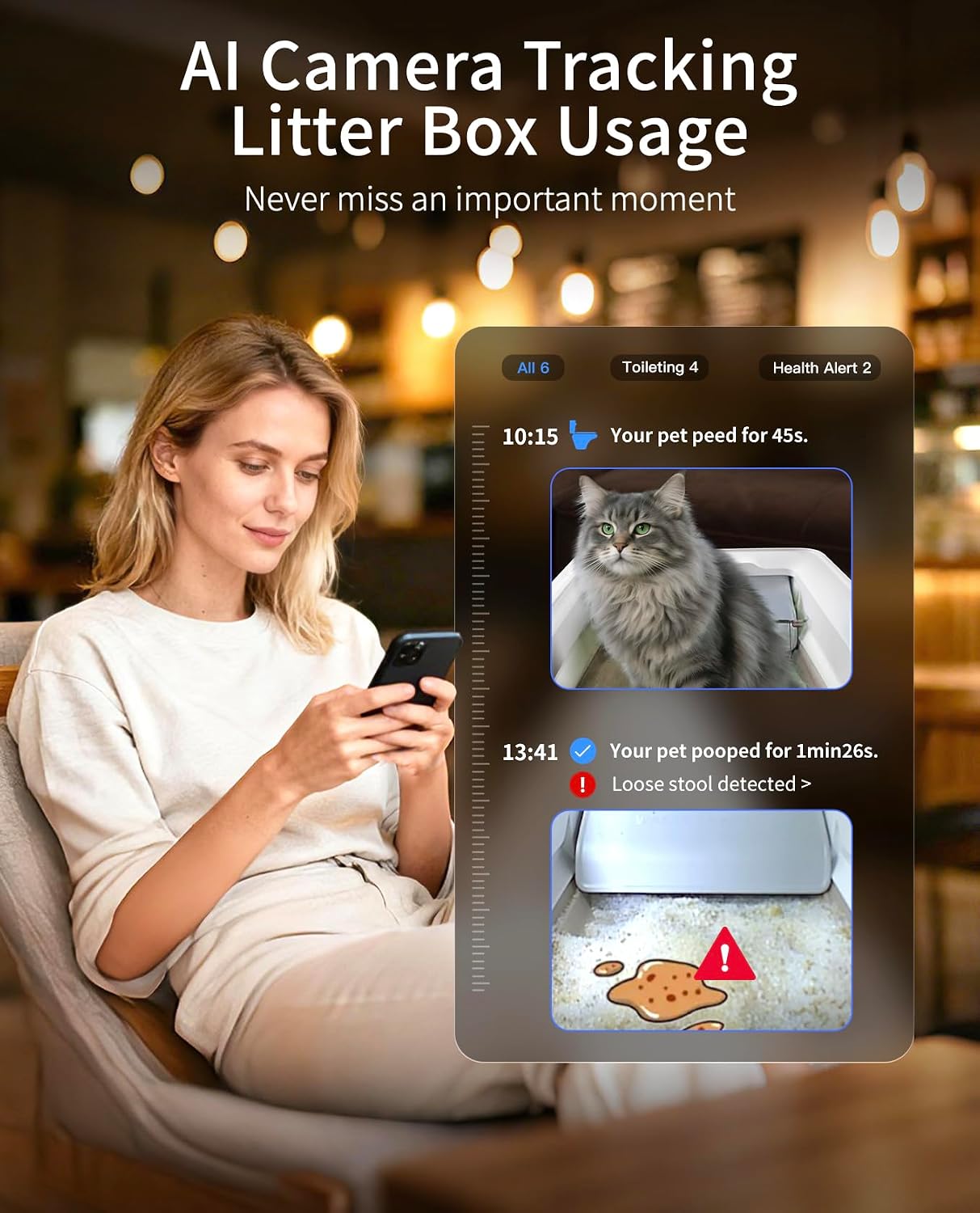Detalle de PETKIT Purobot Crystal Duo self-cleaning litter box