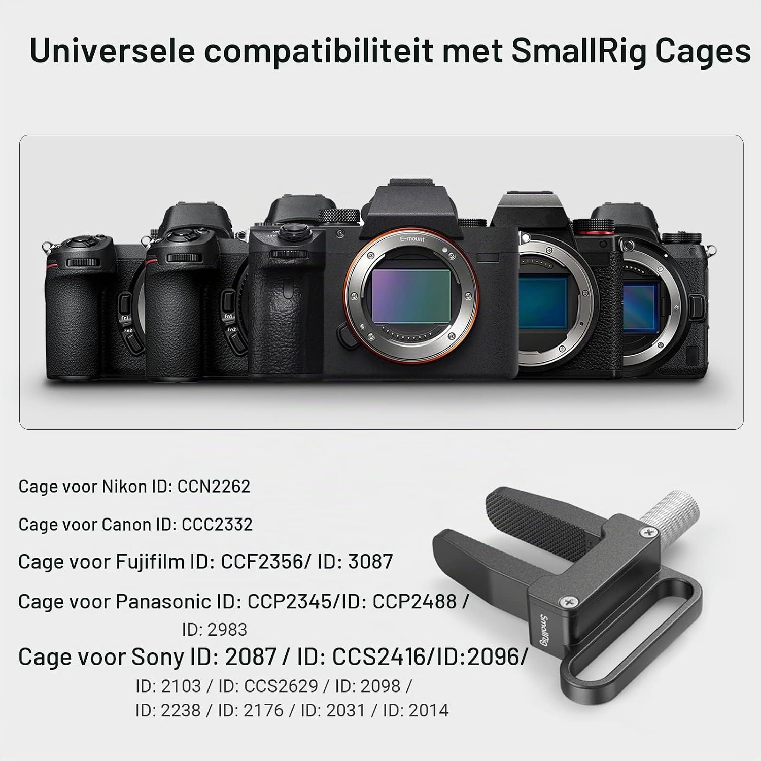 Detalle de SMALLRIG 3637 HDMI-kabelklem voor geselecteerde camerakooien