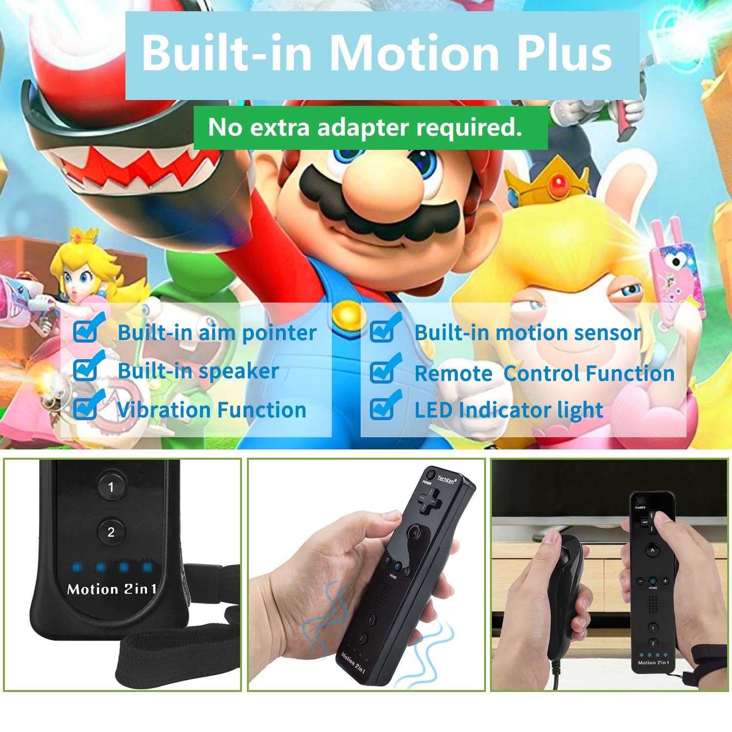 Detalle de Motion Plus Wii Controllers 2-Pack