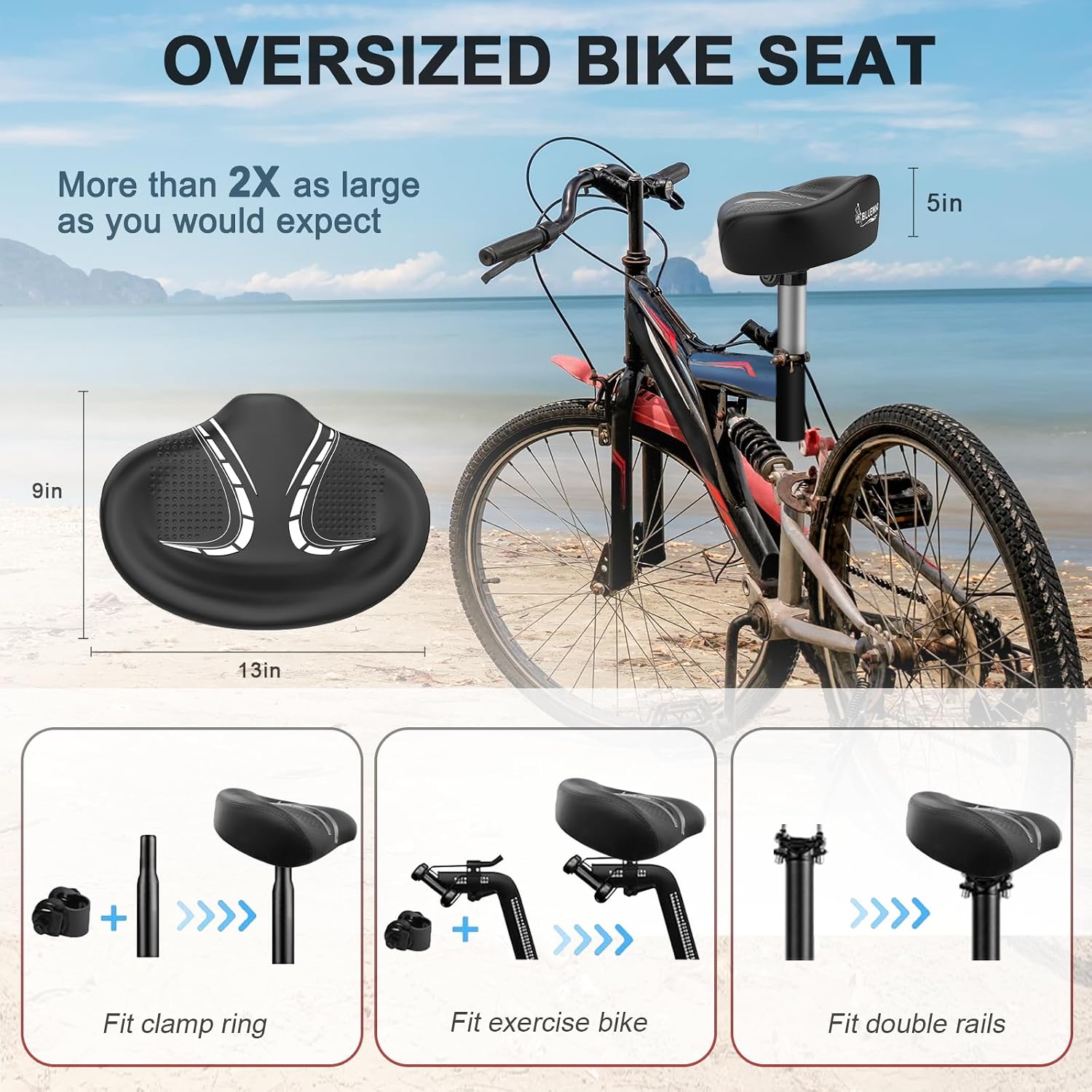 Thumbnail 6 de Bluewind Bike Seat with Microfiber Leather