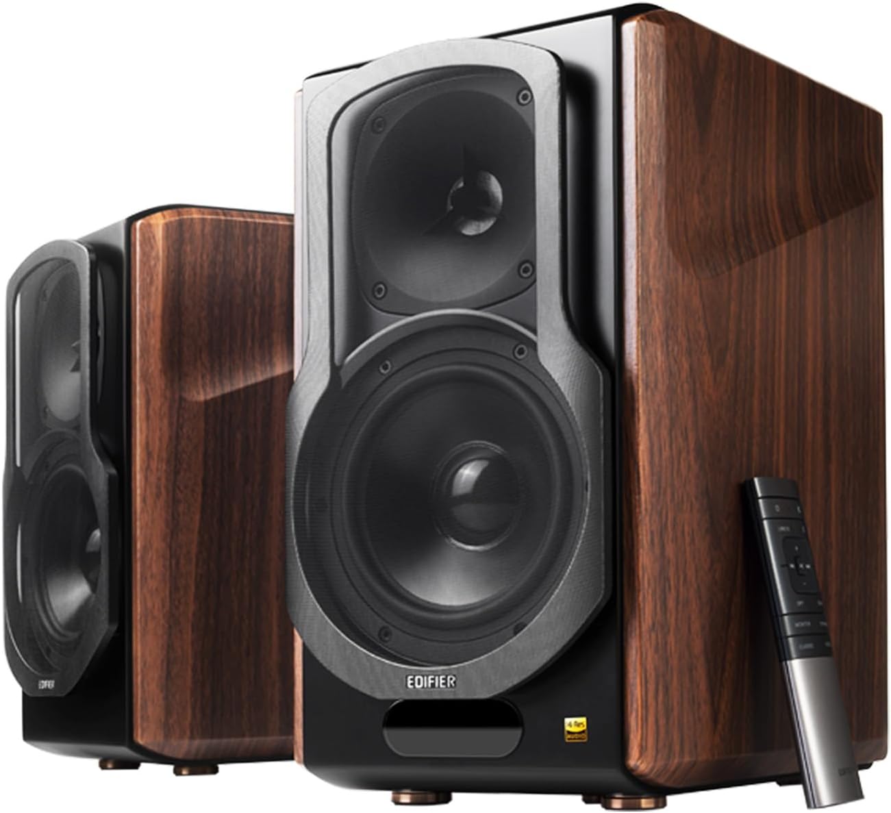 Detalle de Edifier S2000MKIII Coaxial, Bluetooth, Optical & RCA Bookshelf Speakers: Near-Field Active Tri-Amped 130W Studio Monitor