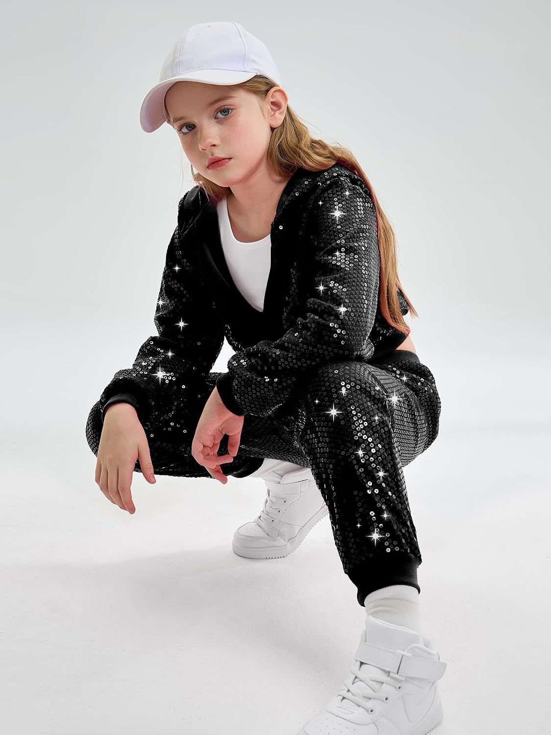 Thumbnail 1 de LOLANTA paljettset för barn, hiphop- och streetdans med jacka och byxor, 5–12 år