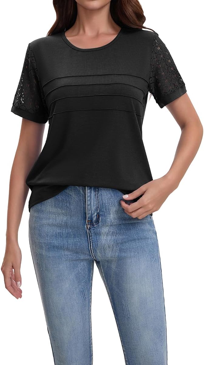 Thumbnail 1 de Suncife T-shirt habillé à manches courtes en dentelle pour femme