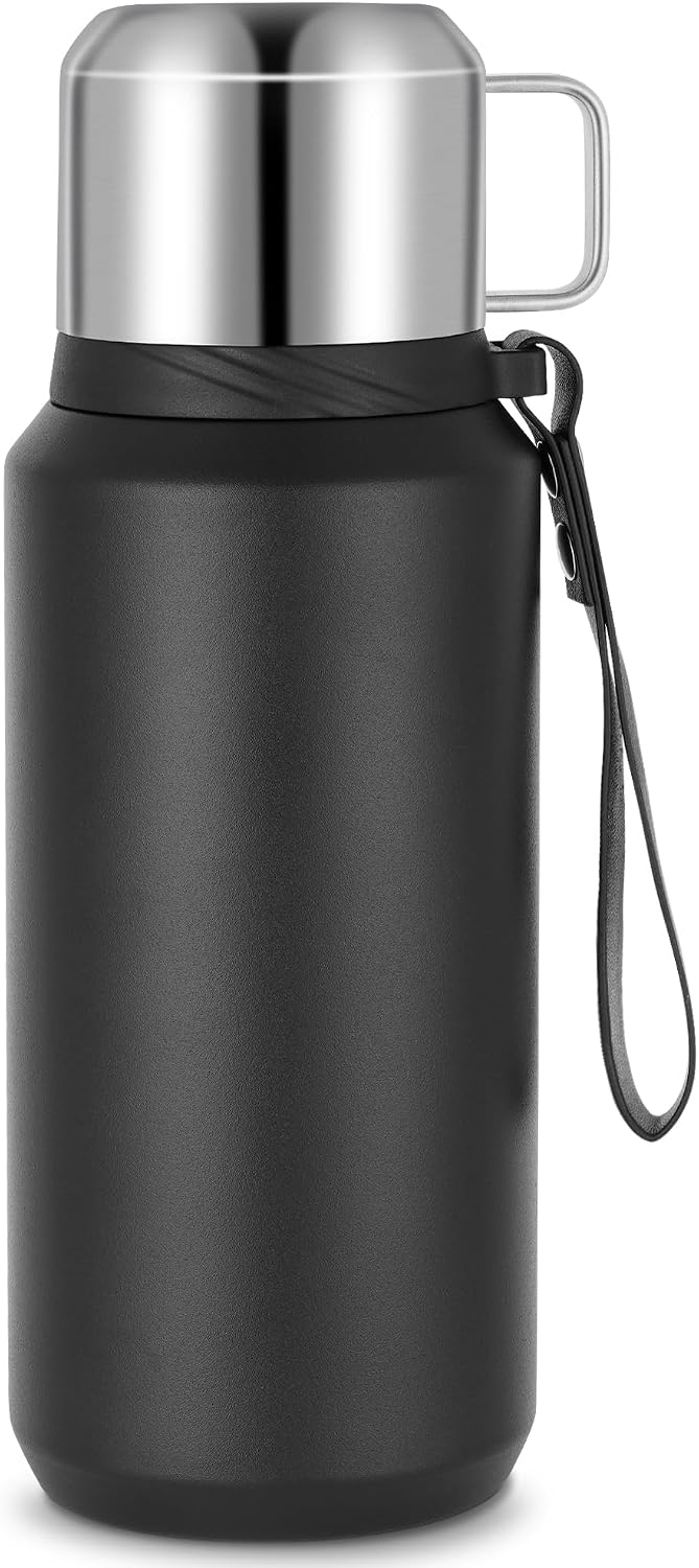 Jokisa termos 800 ml ze stali nierdzewnej, próżniowy, z kubkiem i sitkami