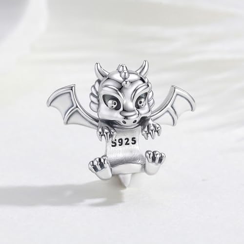 Detalle de BOIGEGU Charm de animales en plata 925 con circonita para pulsera o collar
