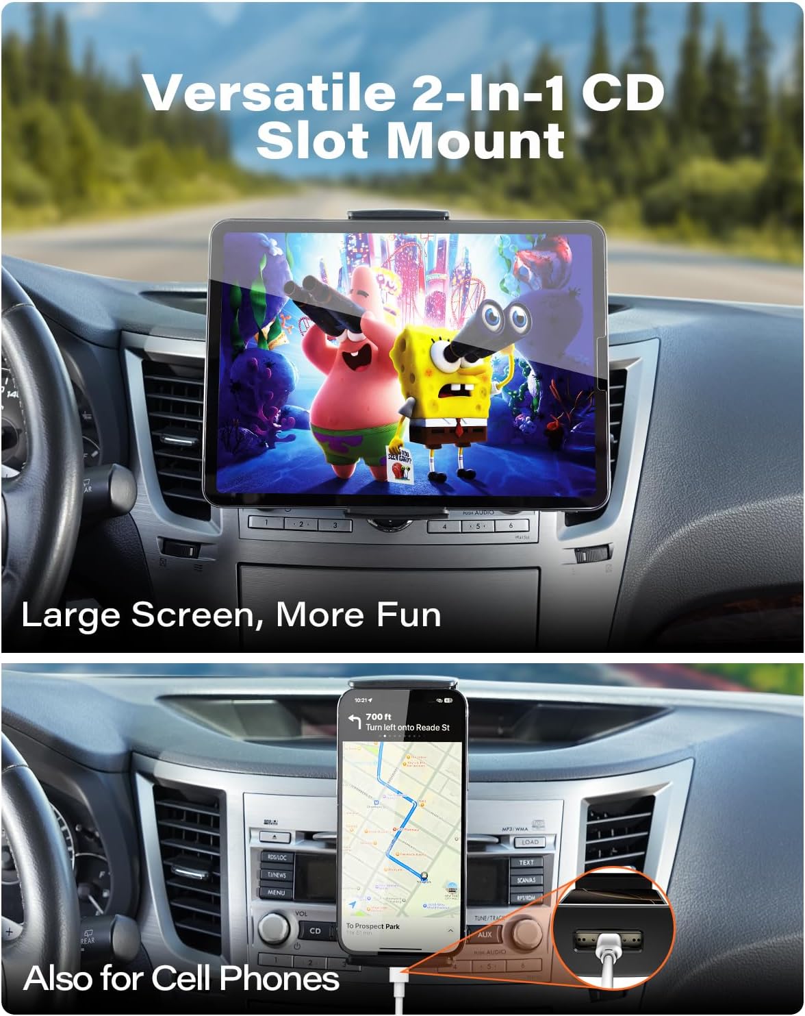 Detalle 1 de APPS2Car universal tablet mount for 7-12.4