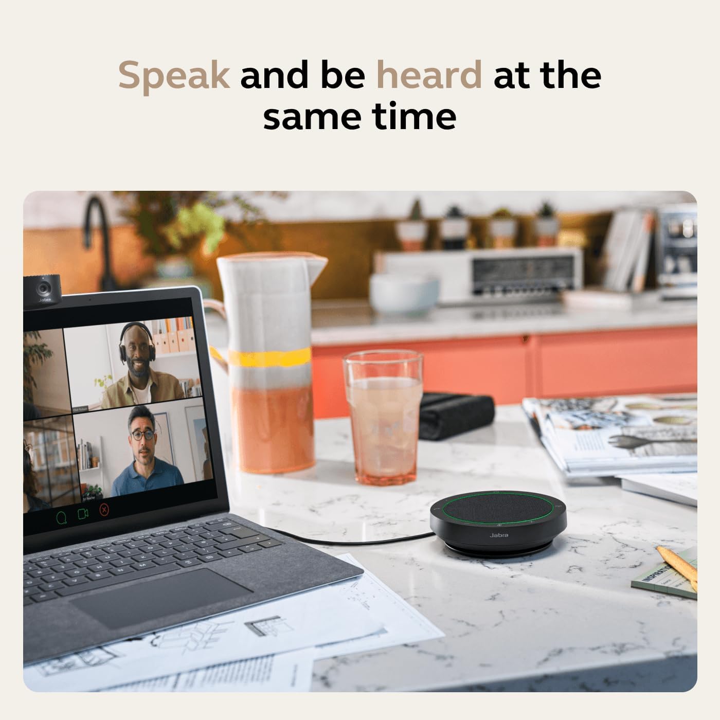Thumbnail 3 de Jabra Speak2 40 portable speakerphone (dark grey) with 4 noise-cancelling mics for Zoom & Google Meet
