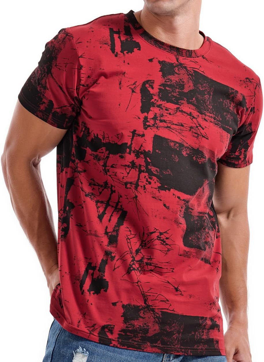 Detalle de KLIEGOU Men's Printed T-Shirt, Cotton Blend
