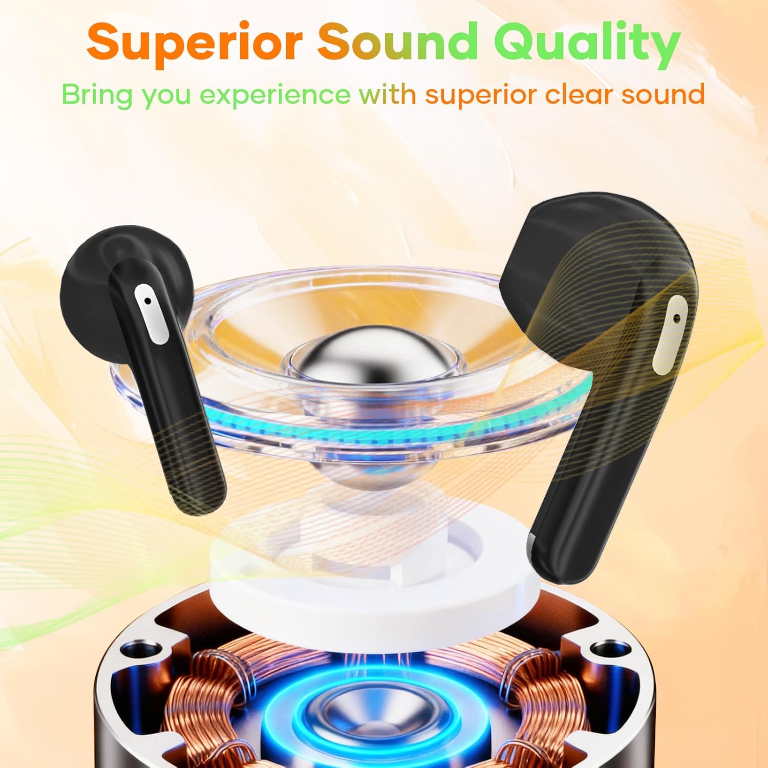Thumbnail 5 de Bluetooth Kopfhörer Kabellos In Ear 6.0 mit 40 Std Spielzeit – LED-Anzeige, 13 mm Speaker, USB-C