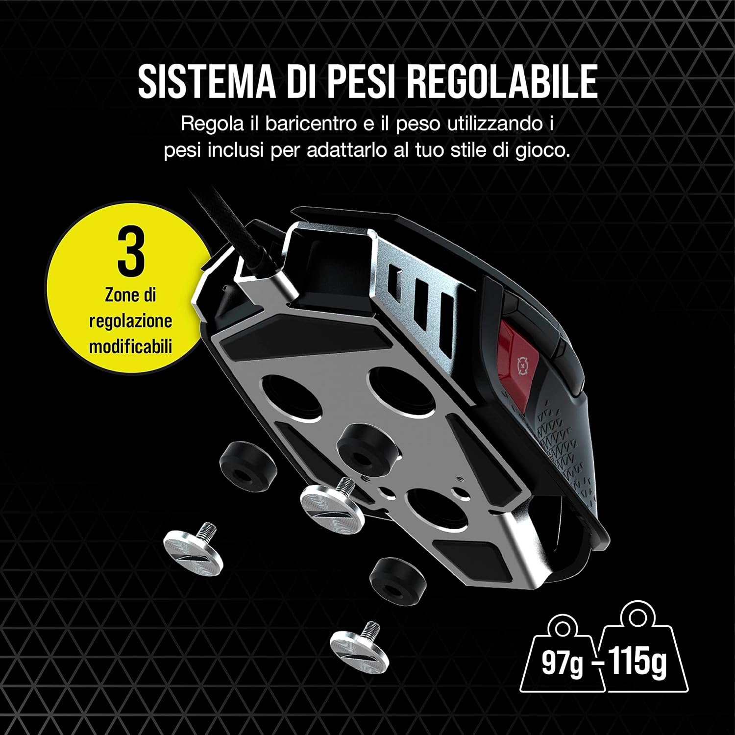 Thumbnail 5 de Corsair M65 RGB ULTRA Rev 2.0 mouse FPS Nero