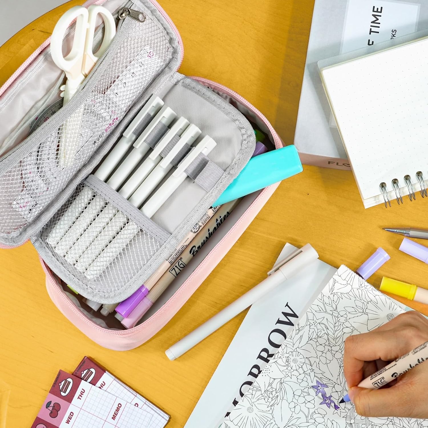 Thumbnail 5 de WONSAR Federmäppchen mit großer Kapazität – 4‑Fach Federtasche für Schule & Büro