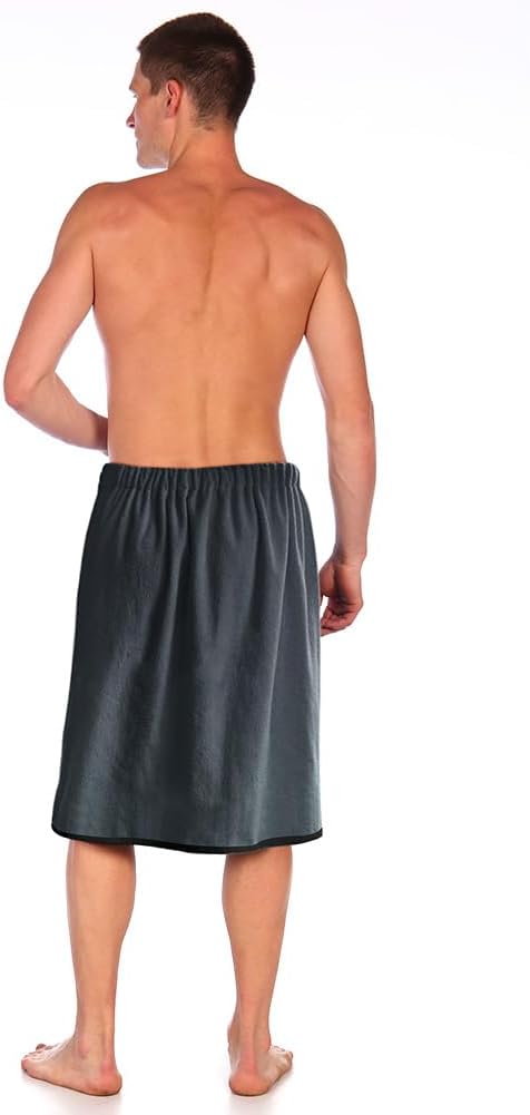 Detalle de Aomig 3883828 – męski kilt do sauny 150 × 80 cm, regulowany, z zatrzaskami