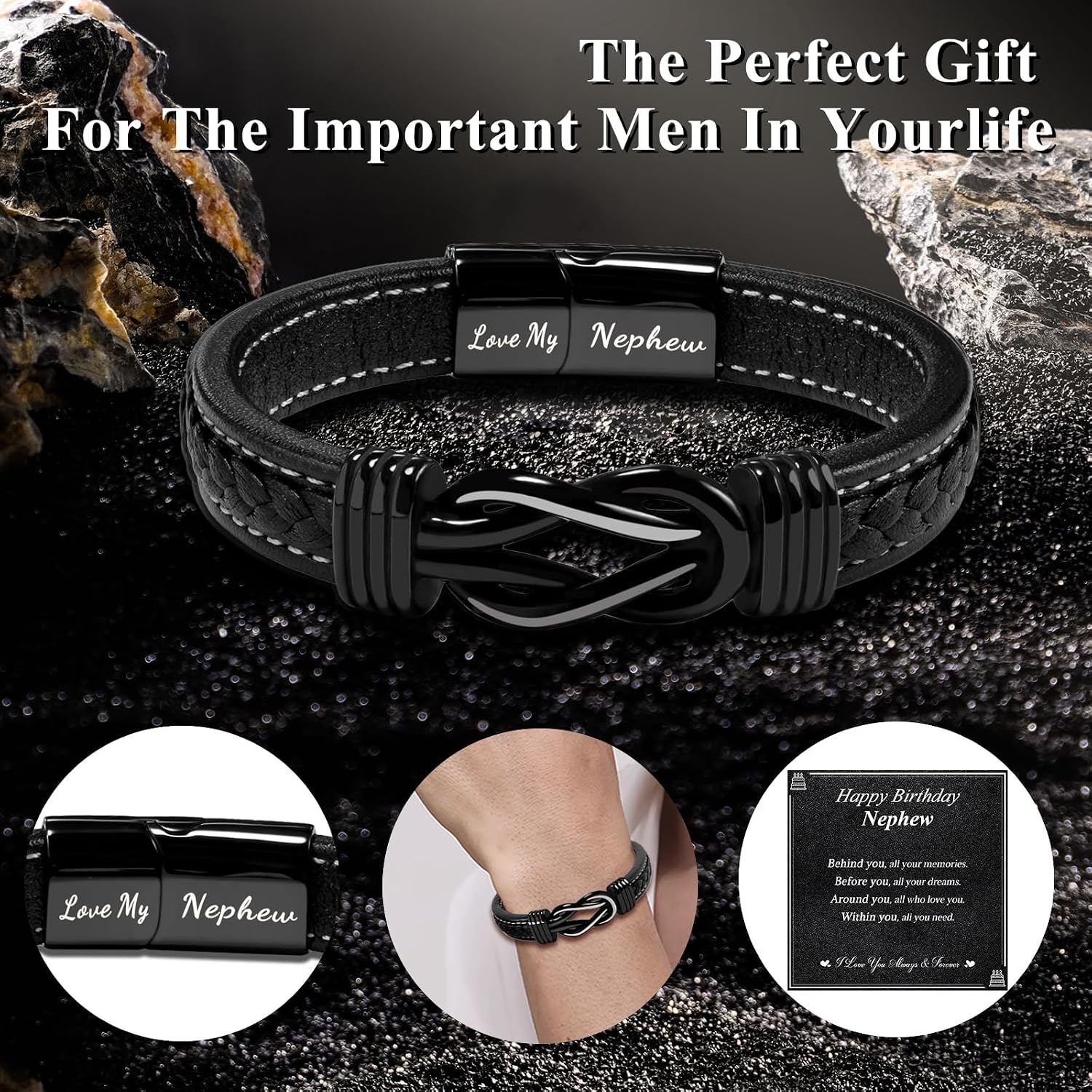 Detalle 2 de CheersLife Personalized Knot Bracelet 8.5in