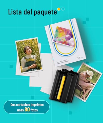 Detalle 2 de Liene Amber M100/M200 📷 Pack de Papel Fotográfico y Tinta