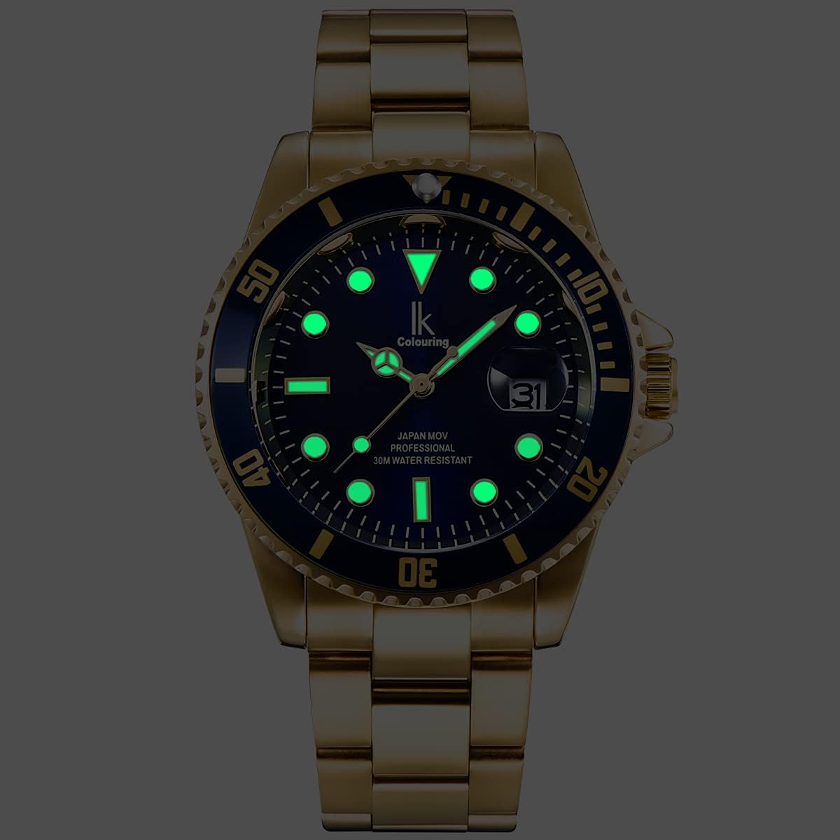 Detalle de Alienwork IK orologio uomo/donna con cinturino in metallo e calendario