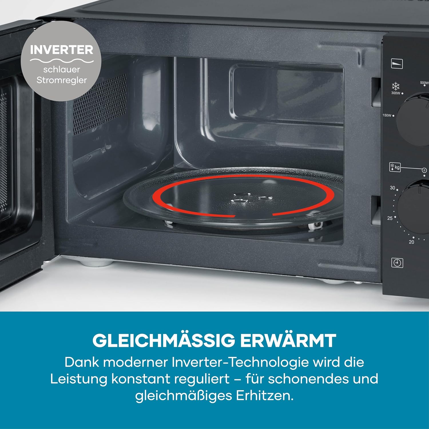 Detalle 2 de SEVERIN Mikrowelle MW 7580: Inverter-Technologie, 19 L, 700 W, Auftaufunktion