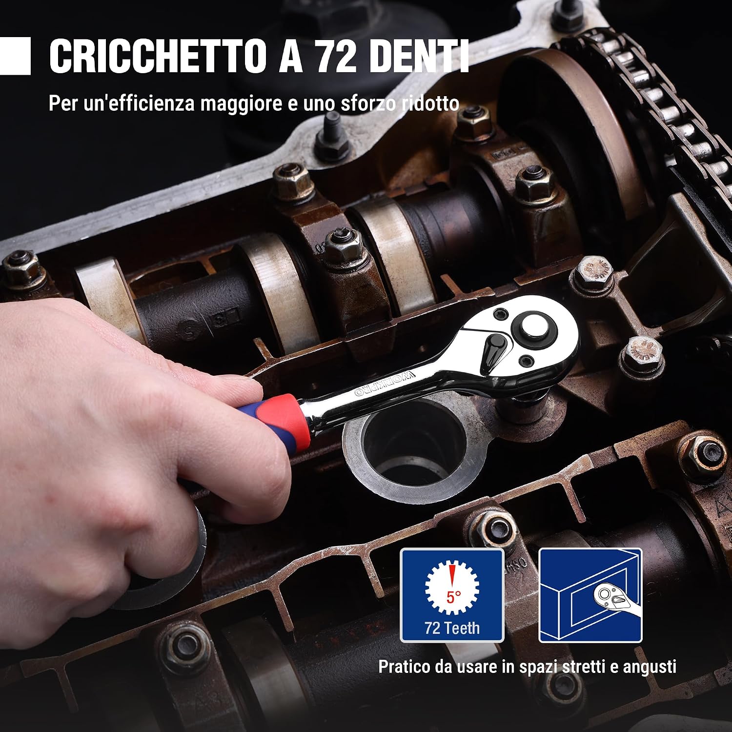 Thumbnail 5 de WORKPRO Set chiavi a cricchetto 1/4"