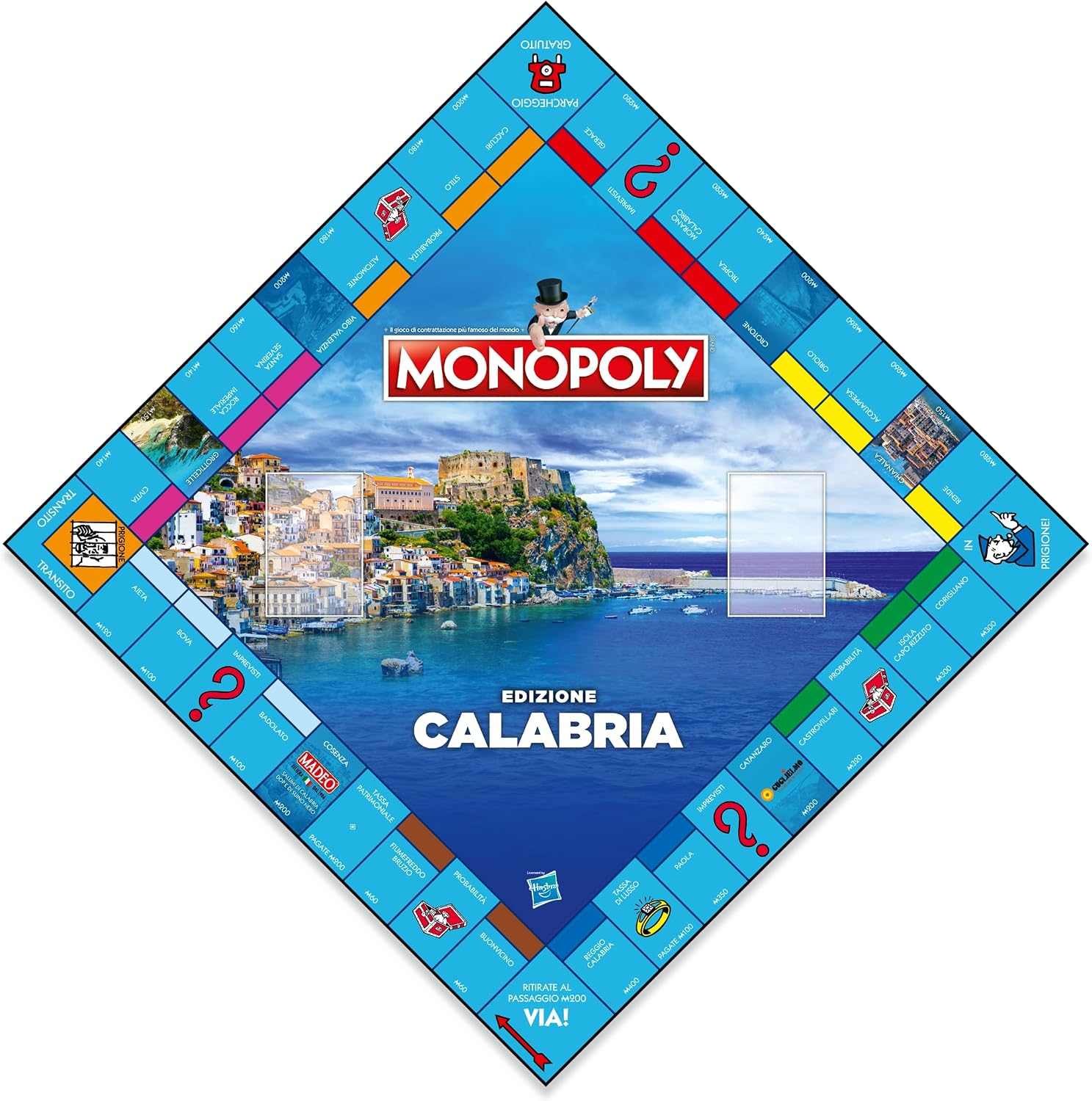 Detalle de Winning Moves Monopoly I Borghi Più Belli d'Italia Calabria — Gioco da Tavolo per Famiglie
