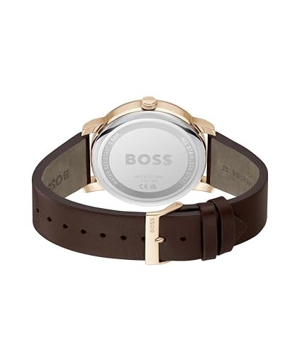 Thumbnail 2 de BOSS Reloj Analógico de Cuarzo Multifunción para Hombre Colección Contender con Correa de Cuero Marrón - 1514126