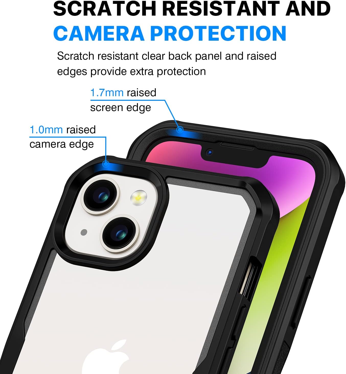 Detalle 2 de CENHUFO Privacy Case for iPhone 14 / iPhone 13 with Built-in 9H Tempered Glass Screen Protector