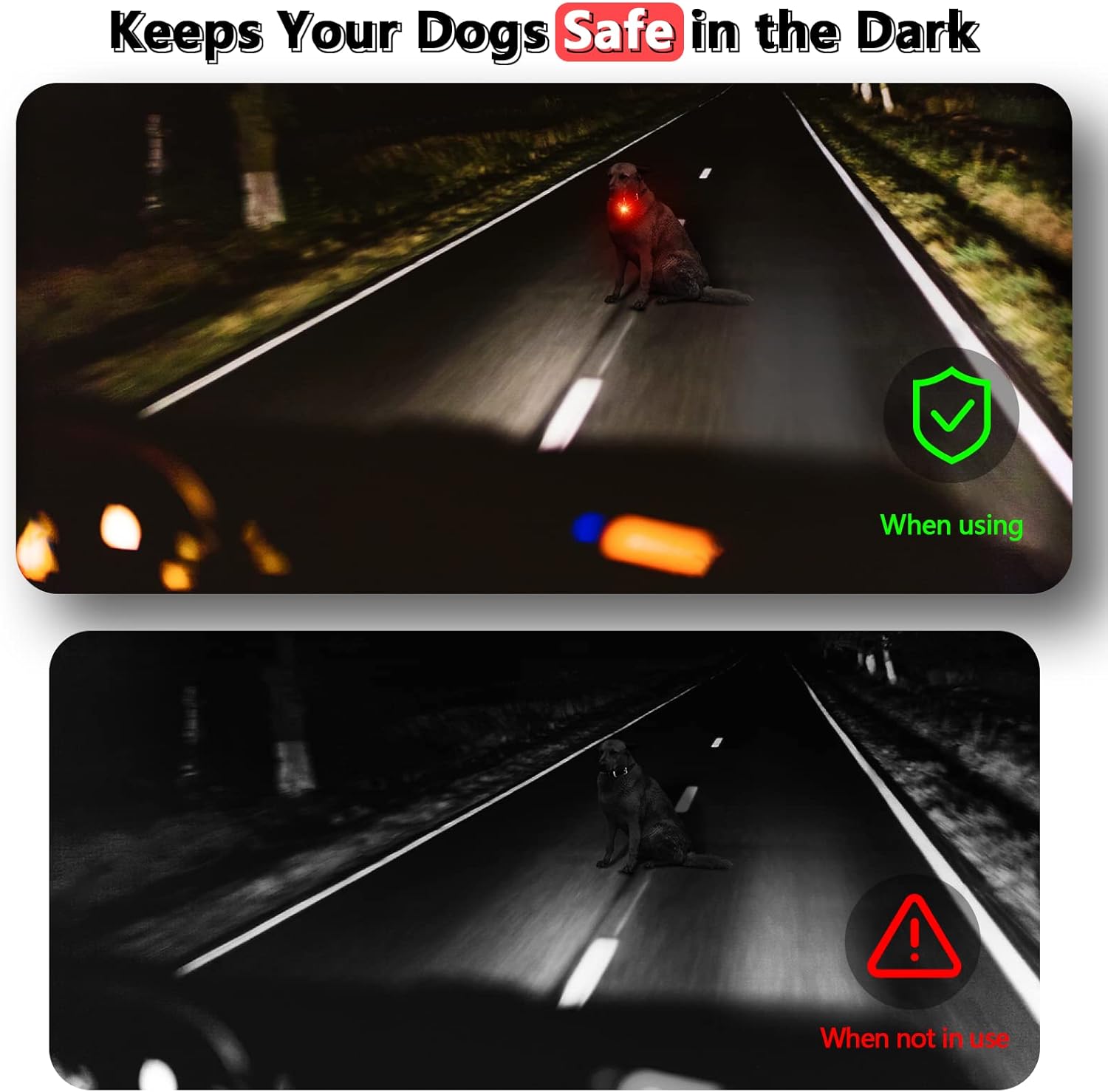 Thumbnail 3 de WONLIVE LED Dog Collar Light (Clip-On) – 6 Pack with Replacement Batteries