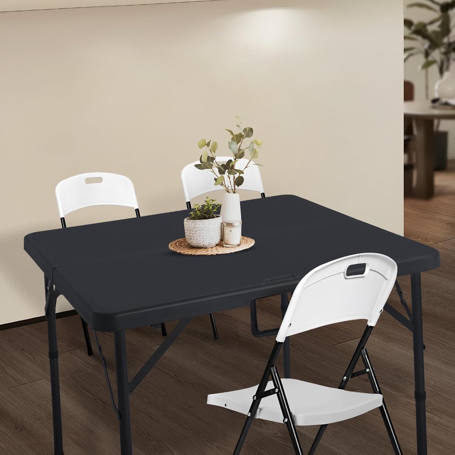 Detalle 2 de Byliable 34IN-CT-02 34-Inch Square Folding Table with HDPE Top