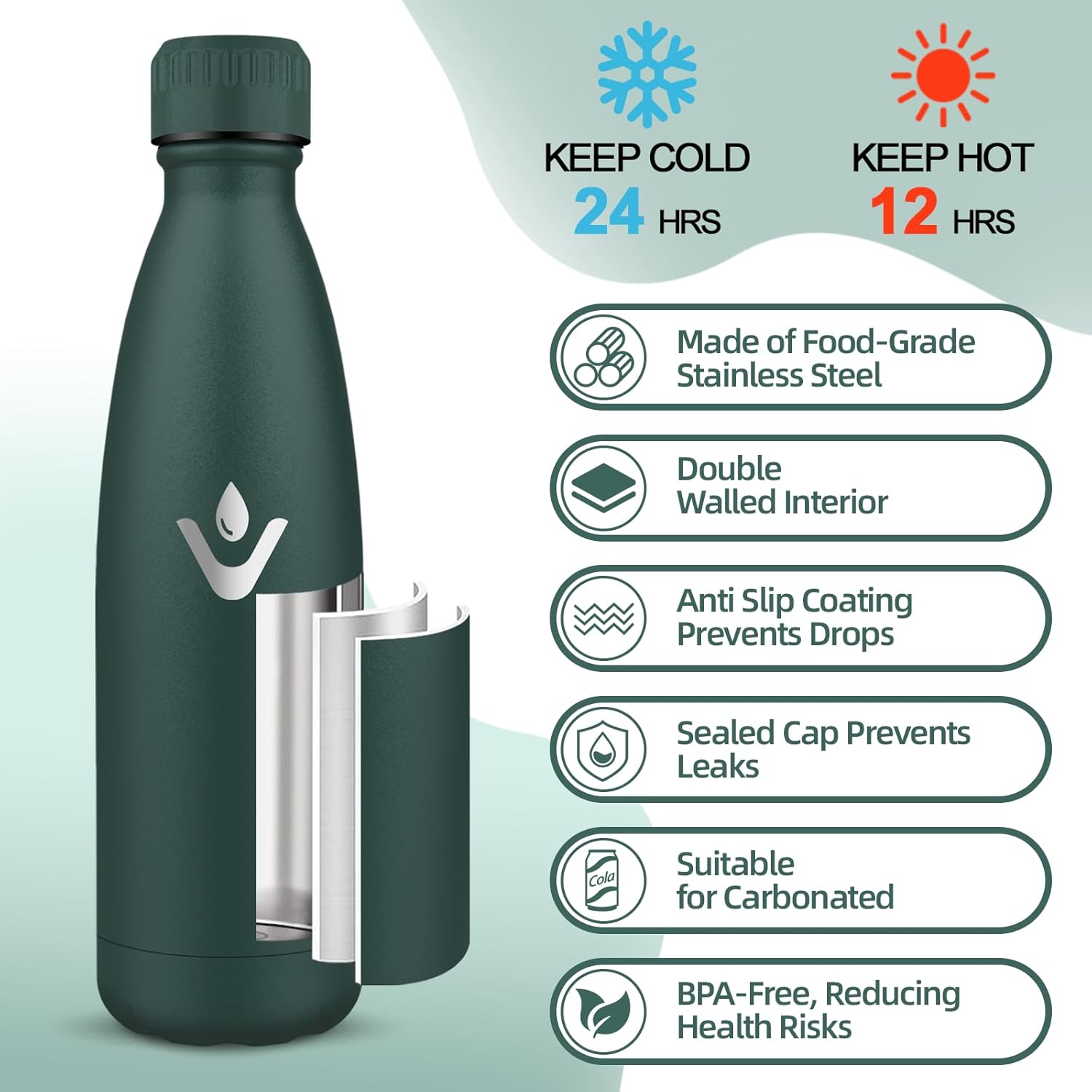 Thumbnail 1 de Motswedi Botella Termica 750ml 🧊 Acero Inoxidable Sin BPA