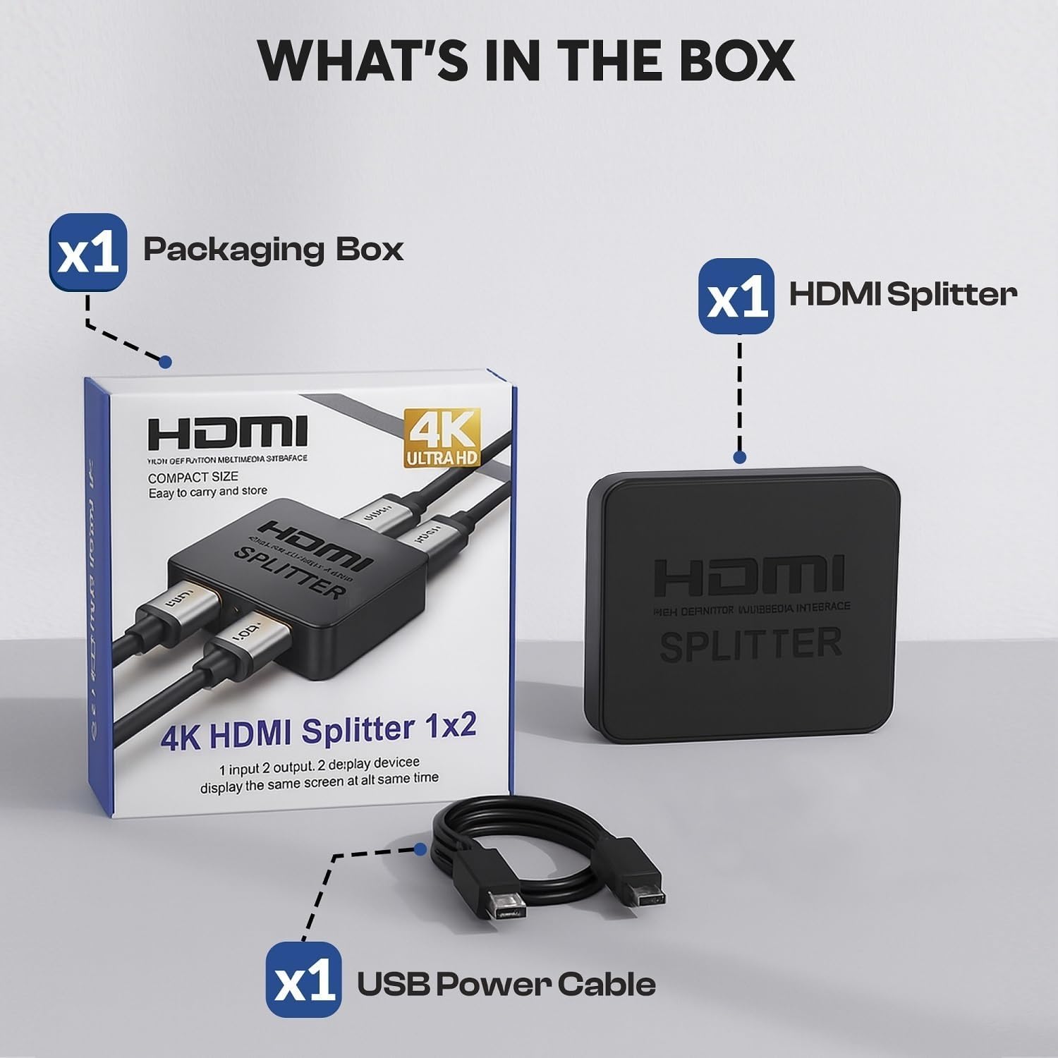 Thumbnail 6 de GLOBAL TECH HDMI Splitter 1 in 2 Out – 4K Mirror Splitter for Dual Monitors