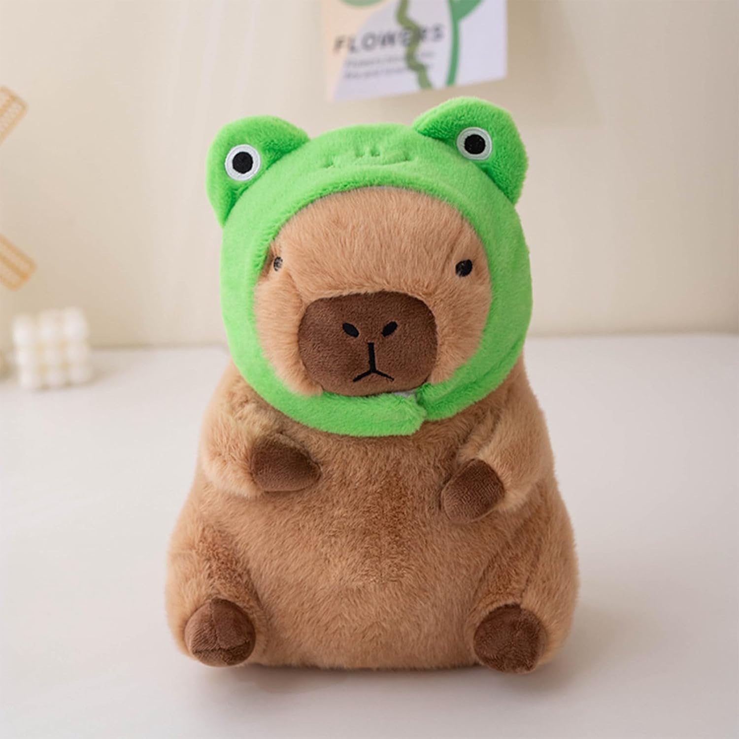 Detalle de Shownicer Capybara Kuscheltier – 35 cm Plüschkissen, superweich und CE-zertifiziert