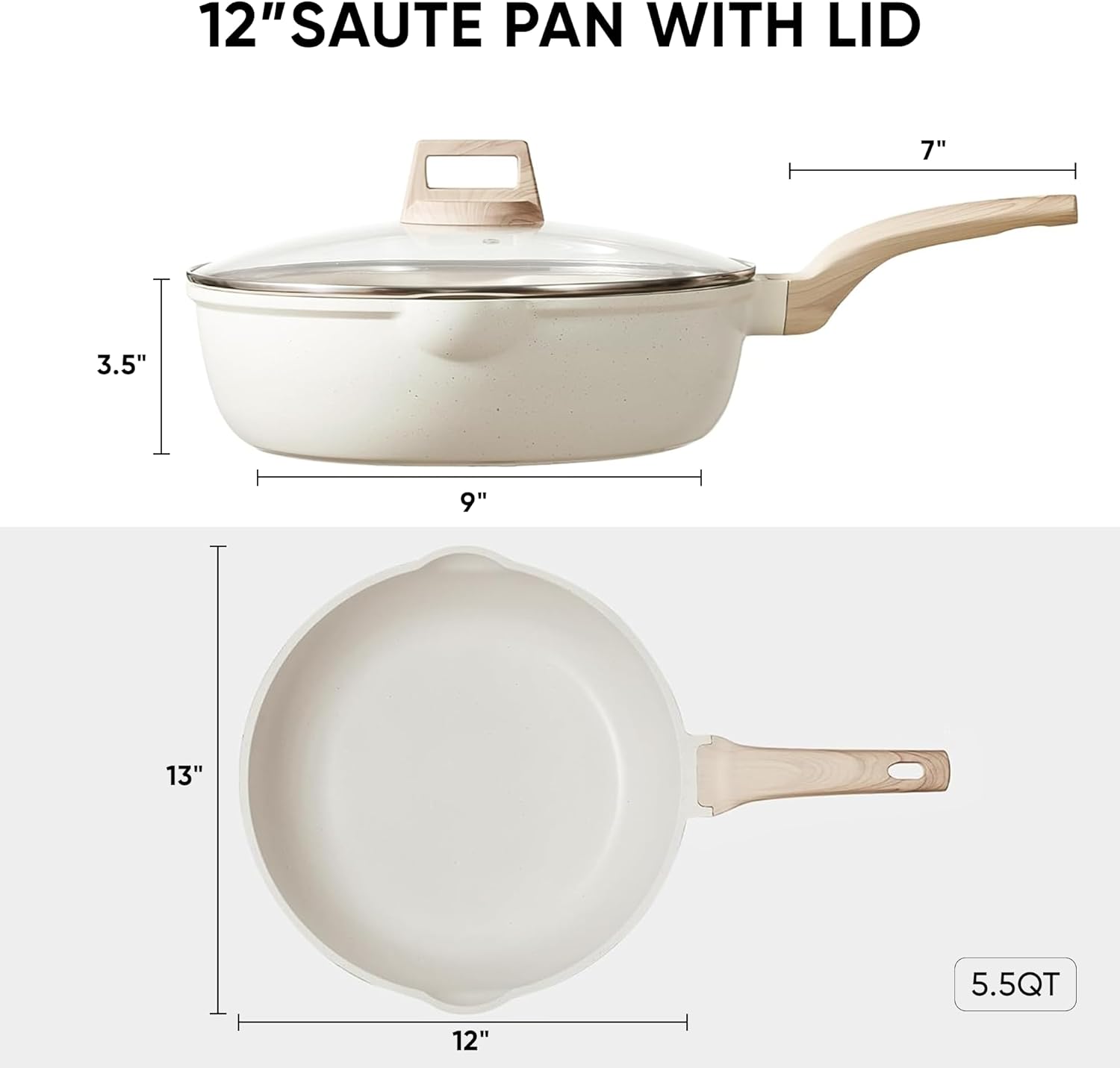 Thumbnail 1 de CAROTE 12-Inch Nonstick Frying Pan
