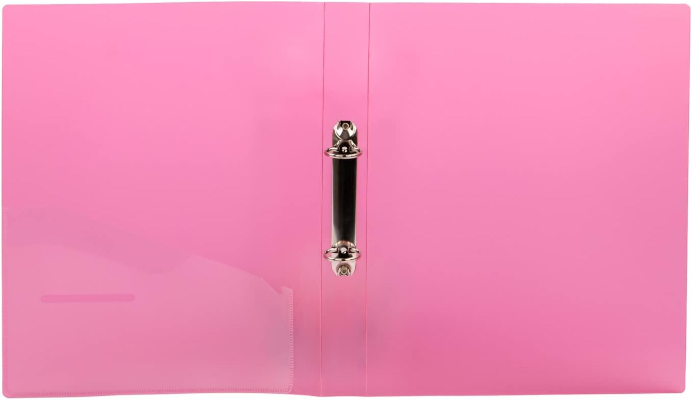 Detalle 2 de Idena 224334 A4-ringpärm med två ringar, rosa PP-plast