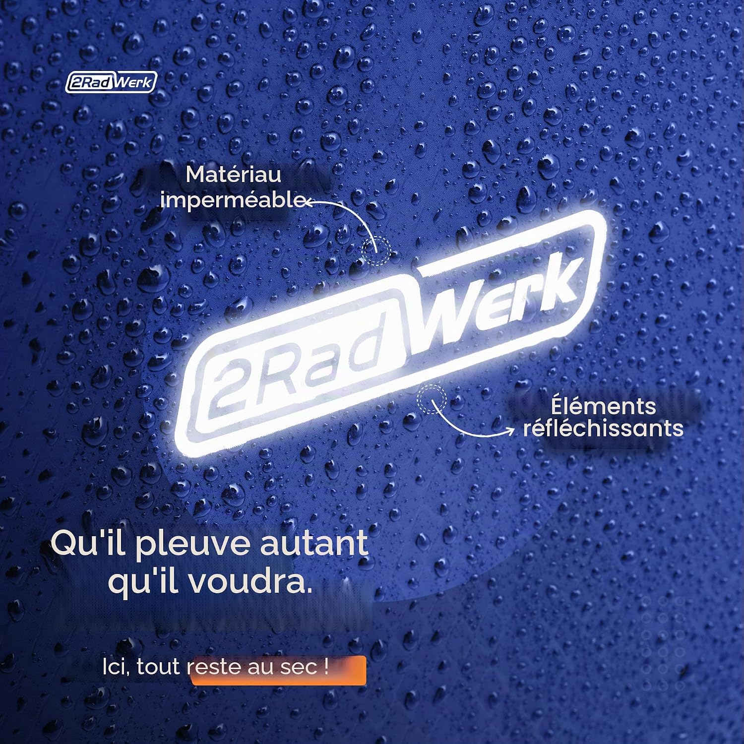 Detalle de 2Radwerk Sacoche de vélo: Sacoche imperméable et polyvalente pour porte-bagages