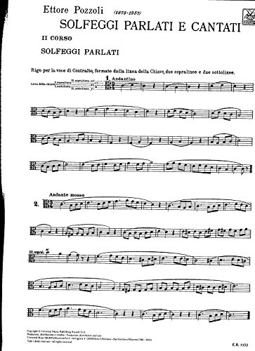 Detalle de Pozzoli Solfeggi Parlati e Cantati Vol. 2 — Corso di Teoria Musicale e Solfeggio per Studenti (Edizioni Ricordi)
