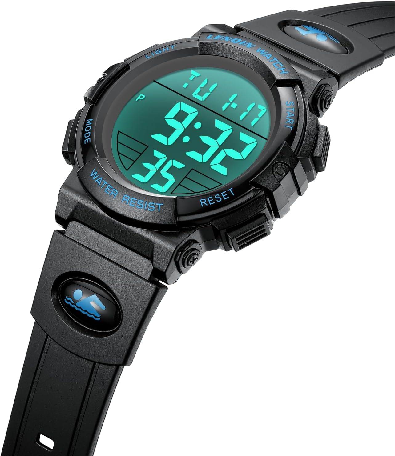 Detalle de LN LENQIN Orologio Uomo Digitali Sportivo Impermeabile: pratico, resistente e versatile