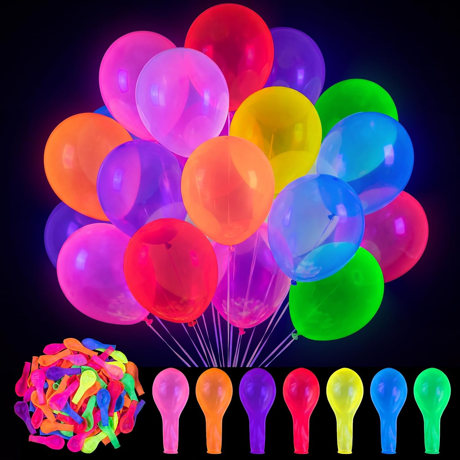 Detalle de Circuitoy Neon Latex Balloons, 5-Inch