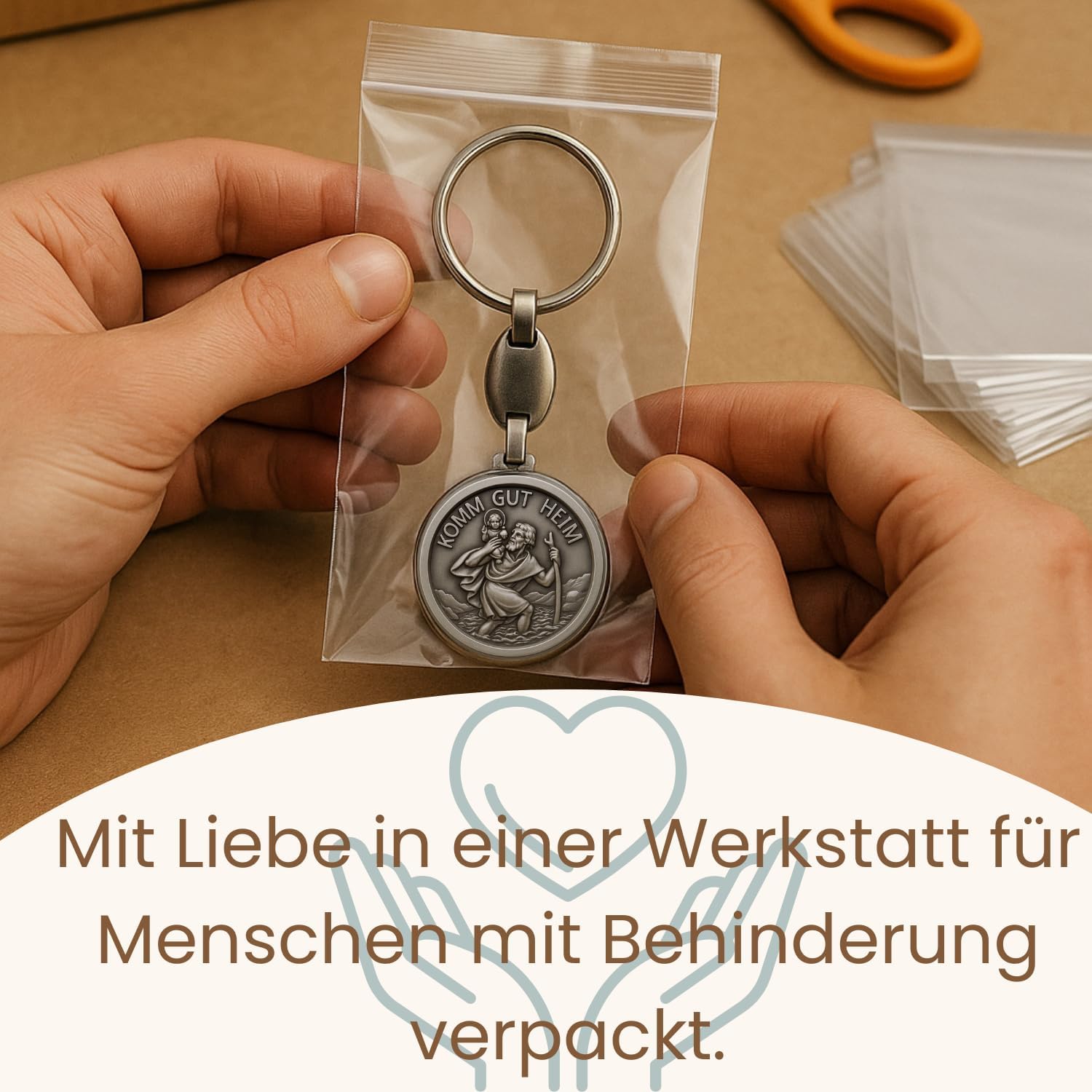 Thumbnail 6 de ELBKAISER Christopherus Auto-Schlüsselanhänger mit Schutzpatron-Motiv für Autofahrer