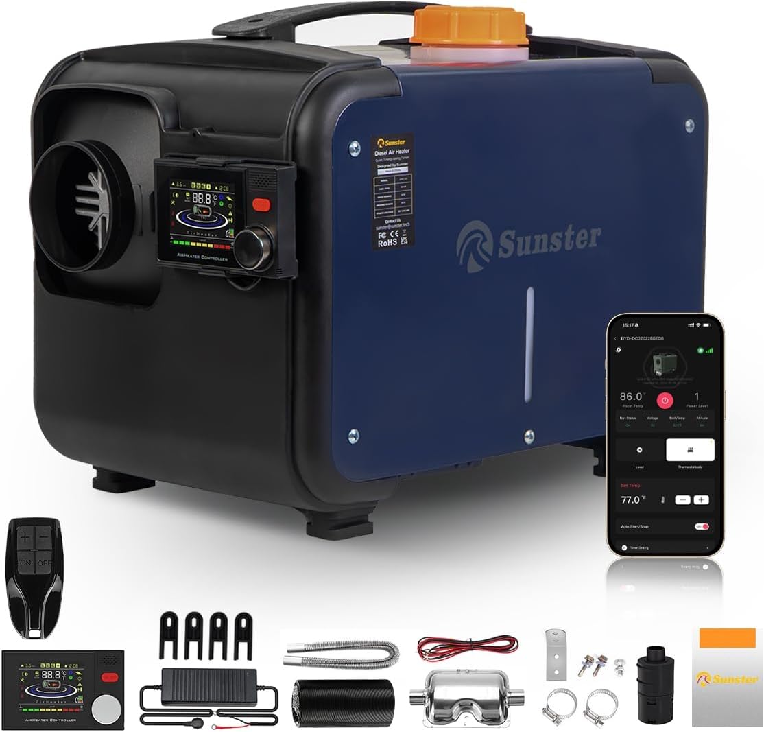 Detalle de Sunster 8kW Diesel-Luftheizung 12V/24V ⛽