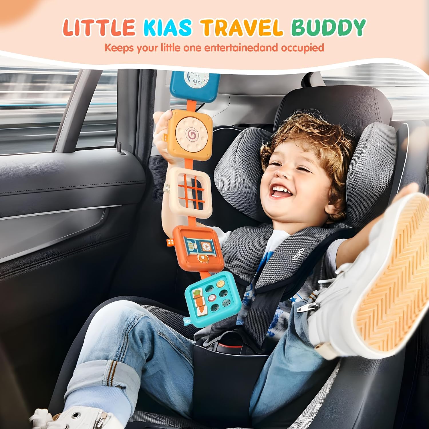 Detalle 2 de SOSUSHOE Montessori Busy Board Cube for 1-Year-Olds – Portable Travel Toy
