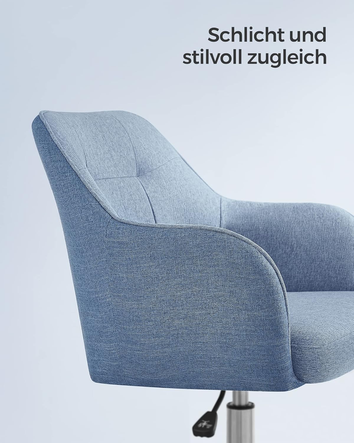 Thumbnail 4 de SONGMICS Homeoffice Stuhl OBG019Q01 – höhenverstellbarer Drehstuhl, blau, 110 kg Belastbarkeit