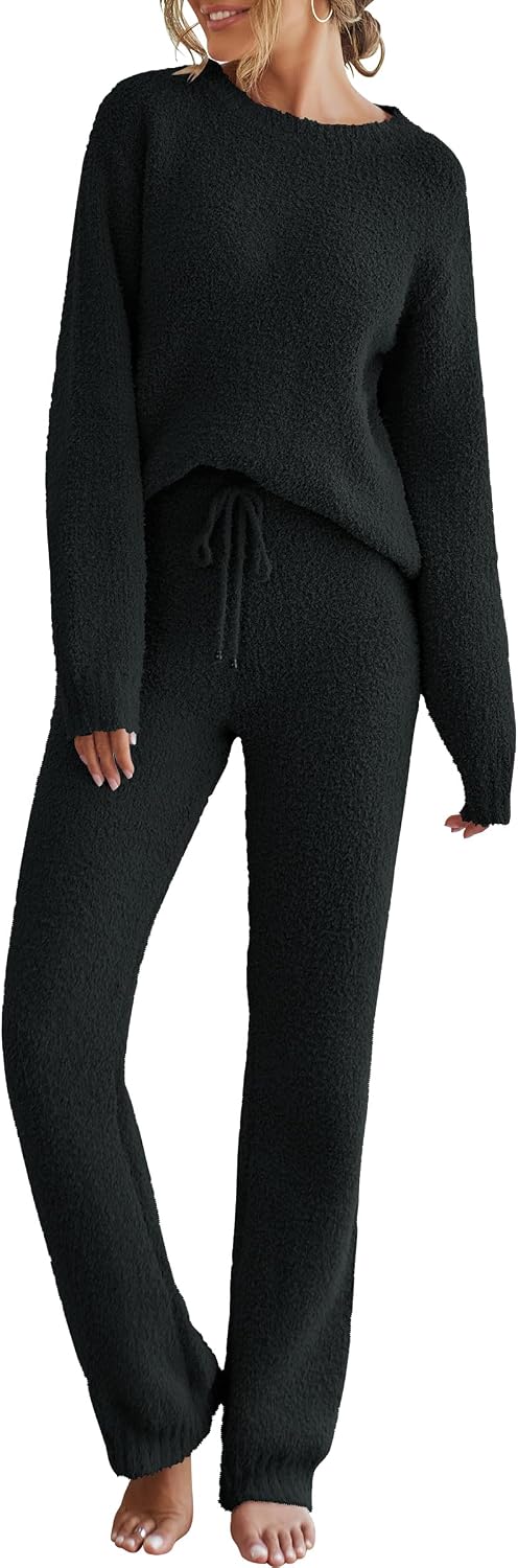 Detalle de MEROKEETY Women's Fleece Lounge Set