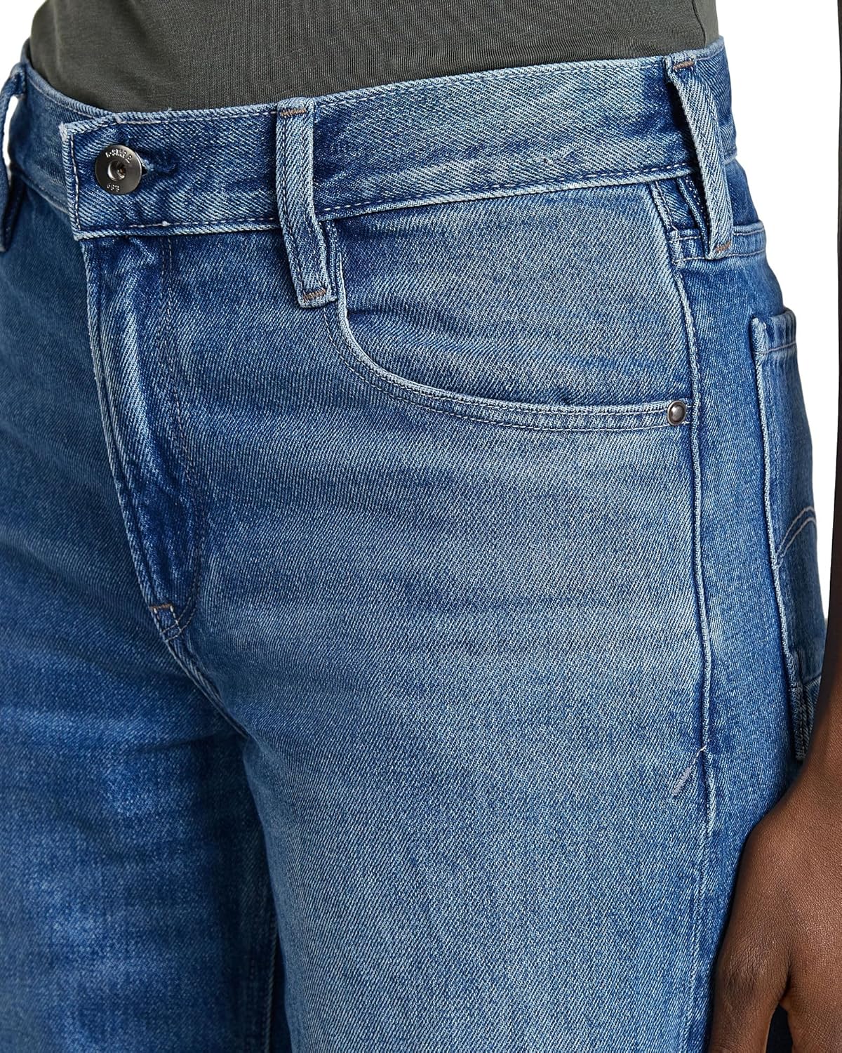 Detalle de G-Star Damen Judee Loose Low Waist Jeans mit Reißverschluss und Nieten an den Taschen