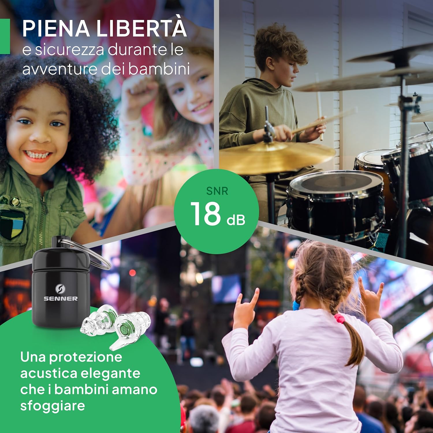 Thumbnail 2 de Senner KidsPro Plug tappi antirumore per bambini con contenitore in alluminio