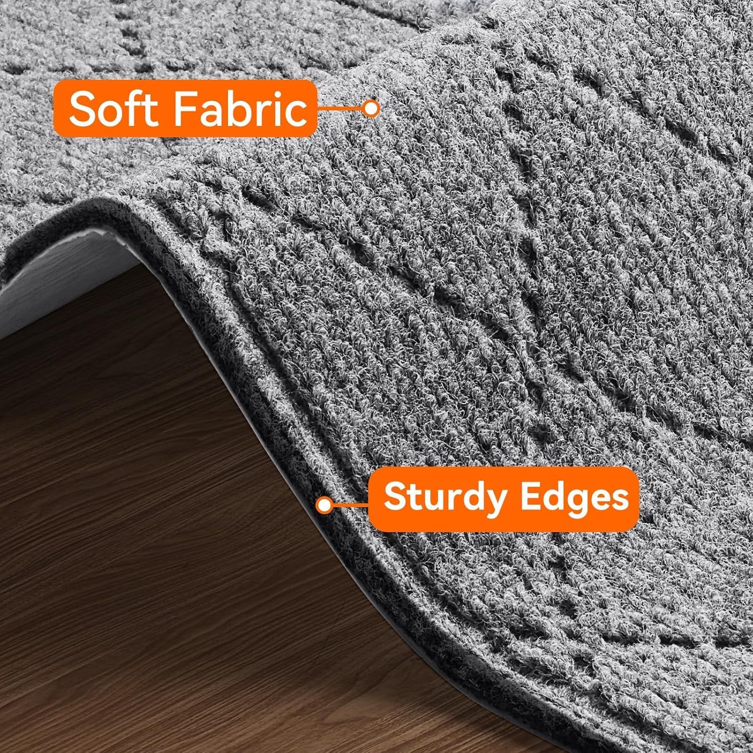 Detalle 2 de DailyCuddles Stair Treads, 15-Pack, 8 x 30 in, Gray, Self-Adhesive