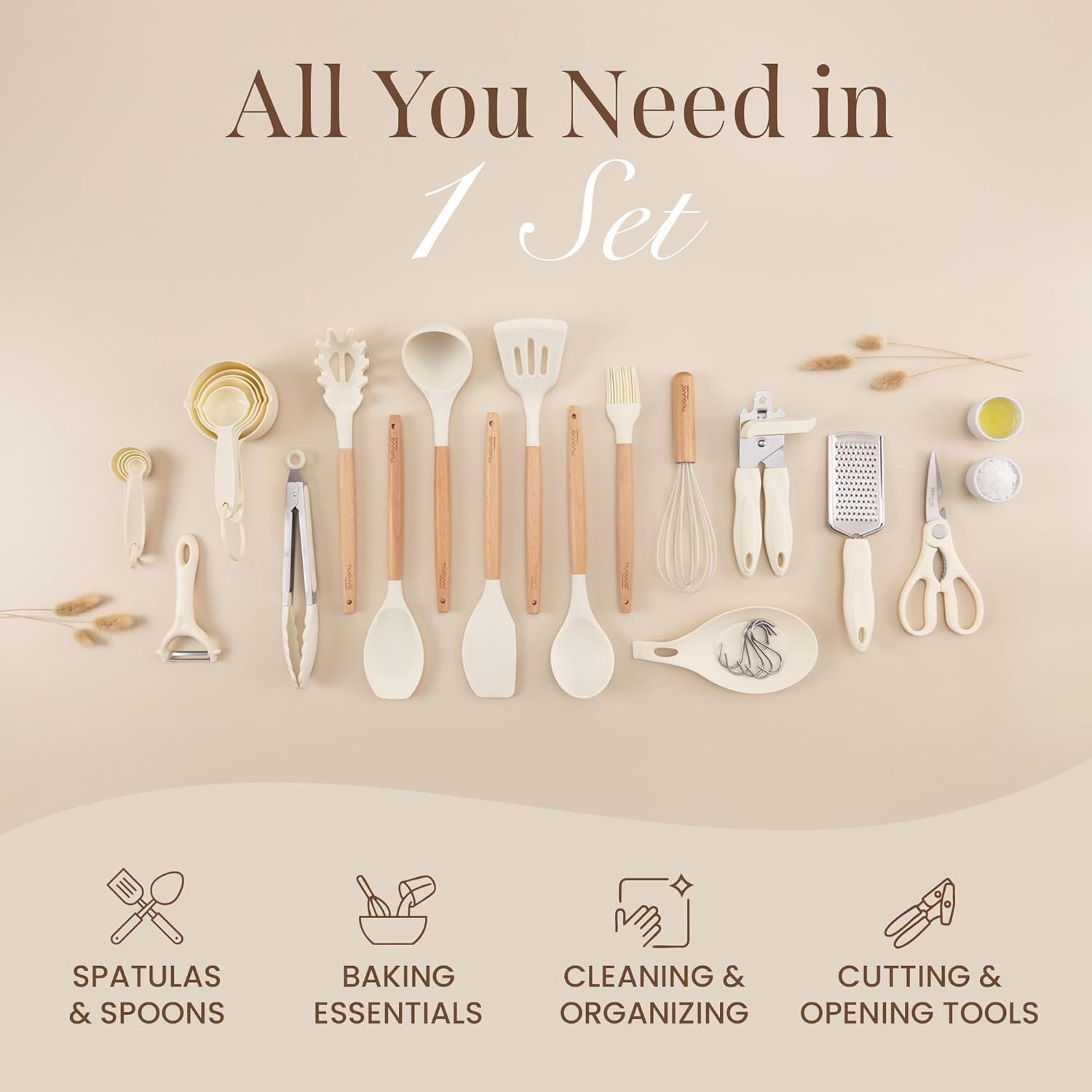 Detalle 2 de nuovva 35pc Silicone Kitchen Utensils Set