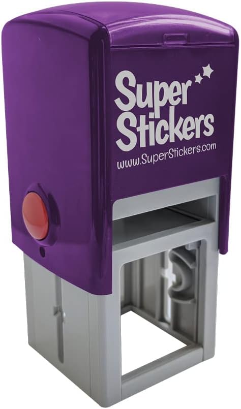 Detalle 2 de SuperStickers Pre Inked Star Stamp for Teachers in Purple, 28mm