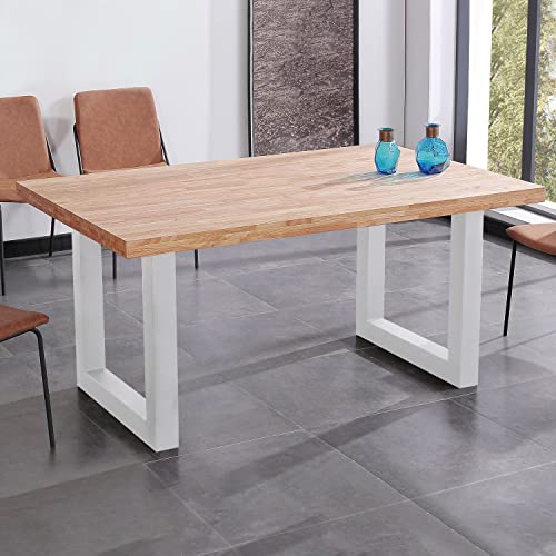 Thumbnail 4 de duehome Loft 🏡 Mesa de comedor fija en roble y blanco